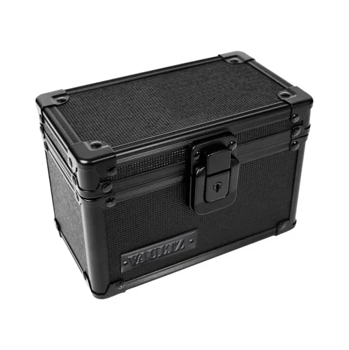 Vaultz Index Cards<Locking 3" x 5" Index Card File Box, 350-Card Capacity, Tactical Black (VZ00315)