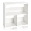 Way Basics Bookcases<24.8"H Collins Cubby Bookcase, Organizer and Modern Eco Storage Shelf, White (WB-2SHELF-3-WE)